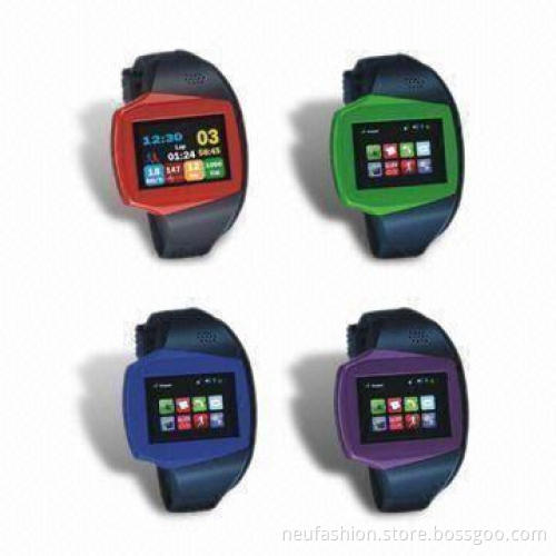 GPS Wristwatch Cellphone with Bluetooth and 1.33-inch TFT Touchscreen Screen, Heart Rate Monitor